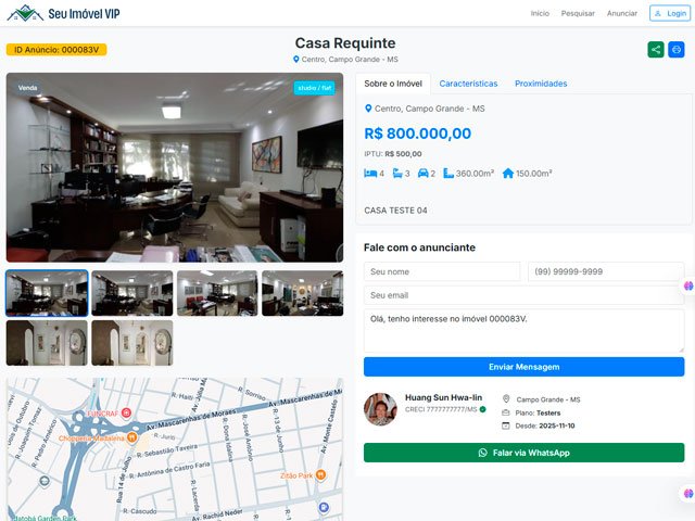 Mockup de Página de Detalhes de Imóvel